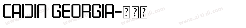 CAIJIN Georgia字体转换